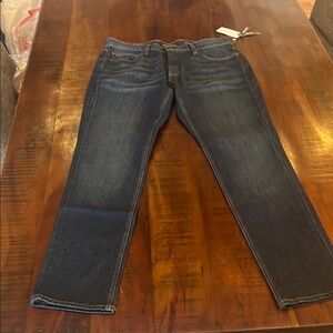 Blue Straight Leg Jeans